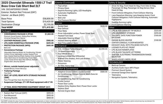 2025 Chevrolet Silverado 1500 LT Trail Boss