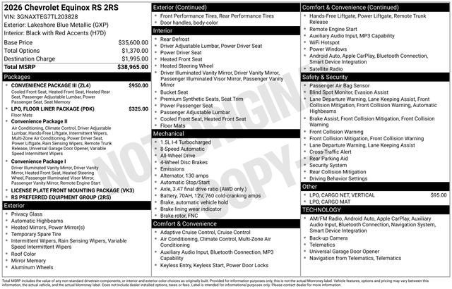 2026 Chevrolet Equinox RS