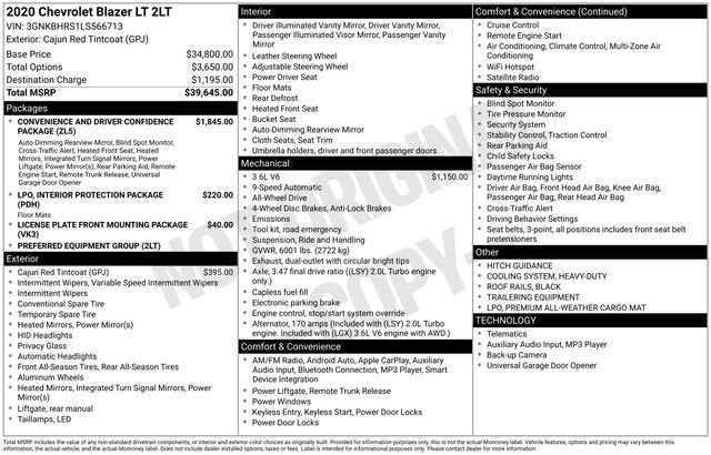 2020 Chevrolet Blazer 2LT