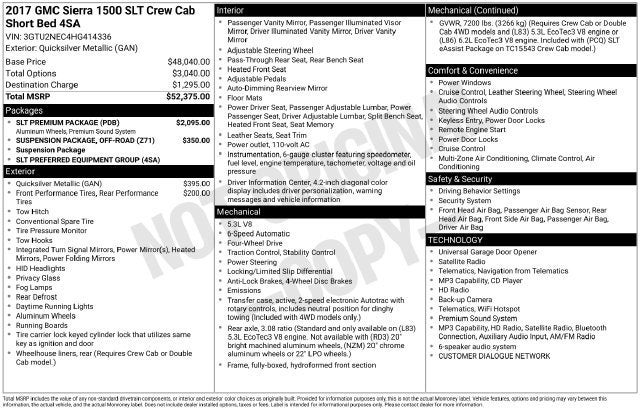 2017 GMC Sierra 1500 SLT