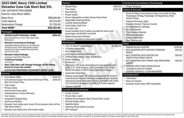 2022 GMC Sierra 1500 Limited Elevation