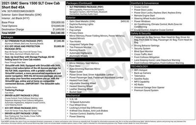 2021 GMC Sierra 1500 SLT