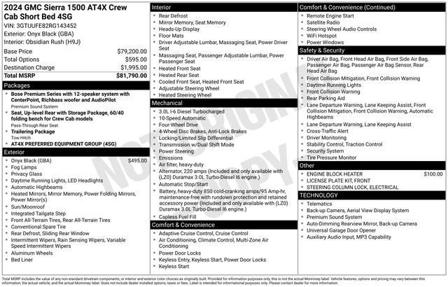 2024 GMC Sierra 1500 AT4X