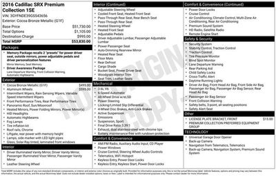 2016 Cadillac SRX Premium Collection