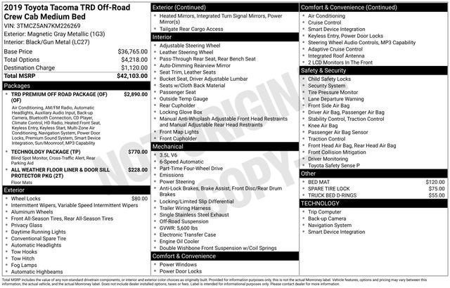 2019 Toyota Tacoma 4WD SR