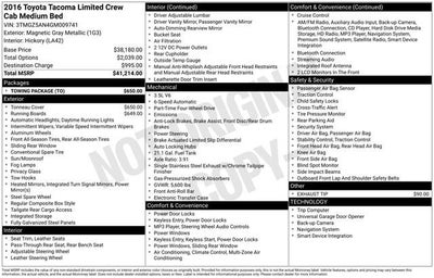 2016 Toyota Tacoma Limited