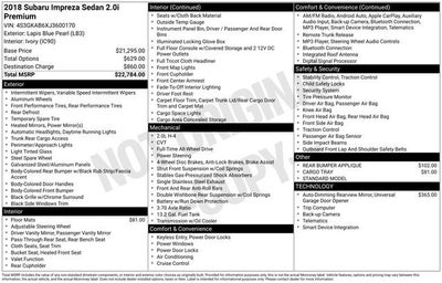 2018 Subaru Impreza 2.0i Premium