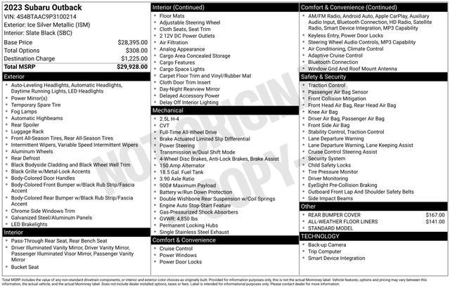 2023 Subaru Outback BASE