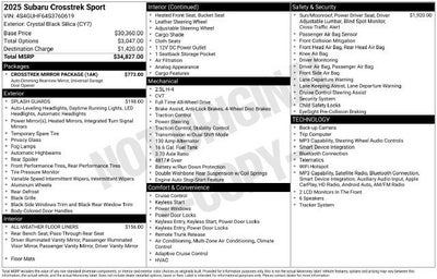 2025 Subaru Crosstrek Sport