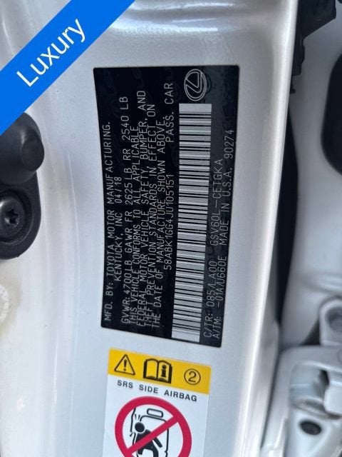 2018 Lexus ES ES 350
