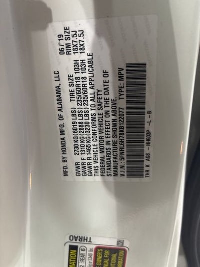 2019 Honda Odyssey EX-L