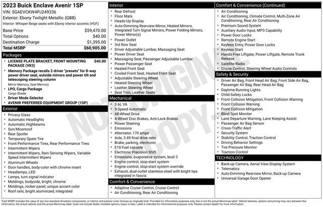 2023 Buick Enclave Avenir