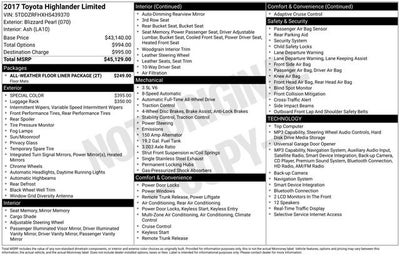 2017 Toyota Highlander Limited
