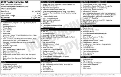 2021 Toyota Highlander XLE
