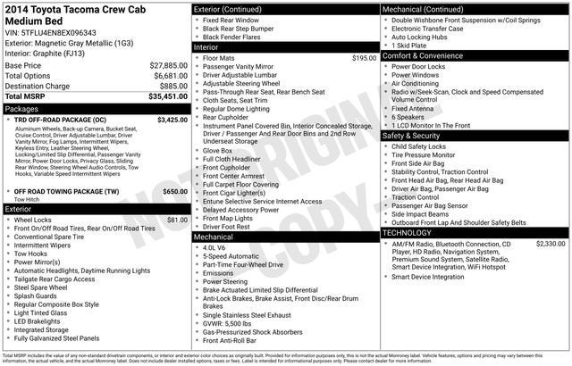 2014 Toyota Tacoma DOUBCAB