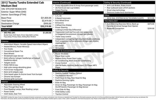 2012 Toyota Tundra Grade 5.7L V8