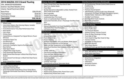 2016 Mazda Mazda CX-5 Grand Touring