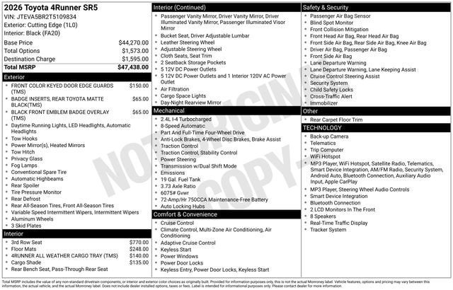 2026 Toyota 4Runner SR5