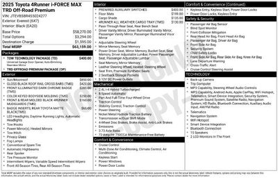 2025 Toyota 4Runner Hybrid TRD Off Road Premium