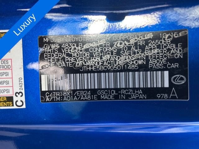 2016 Lexus RC 350 NA