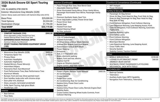 2026 Buick Encore GX Sport Touring