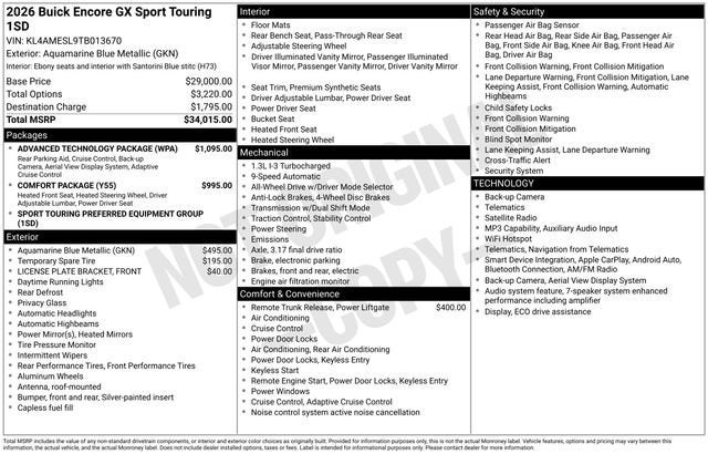 2026 Buick Encore GX Sport Touring