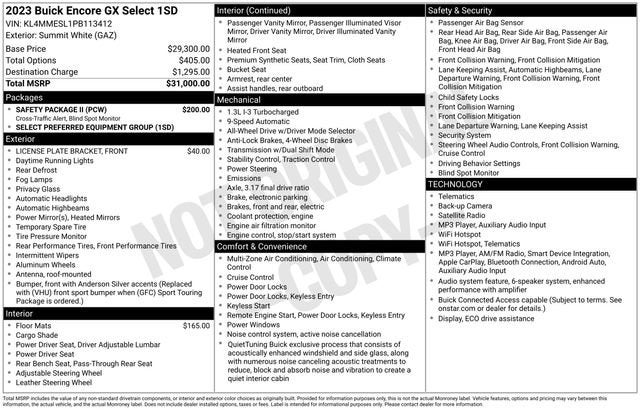 2023 Buick Encore GX Select