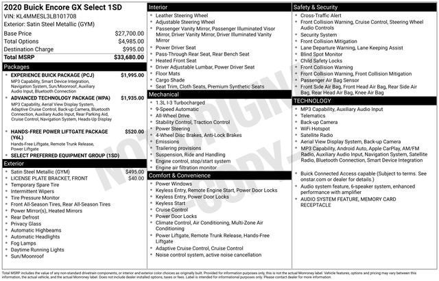 2020 Buick Encore GX Select