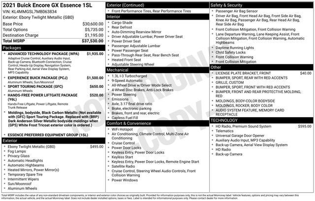 2021 Buick Encore GX Essence