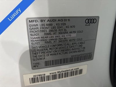 2015 Audi Q7 3.0T S line Prestige