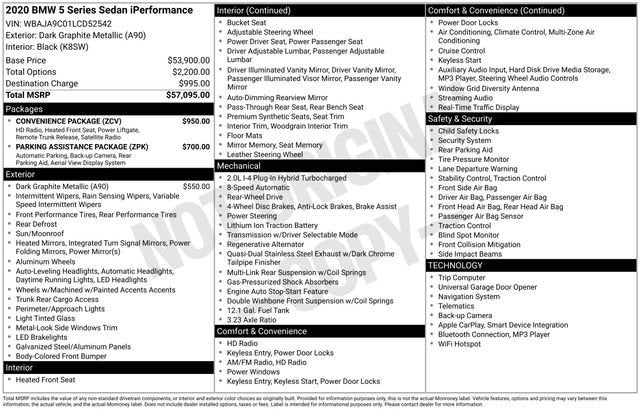 2020 BMW 530e iPerformance