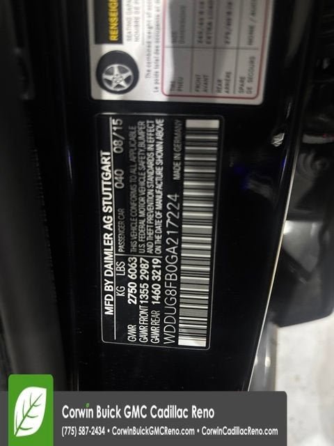 2016 Mercedes-Benz S-Class S 550